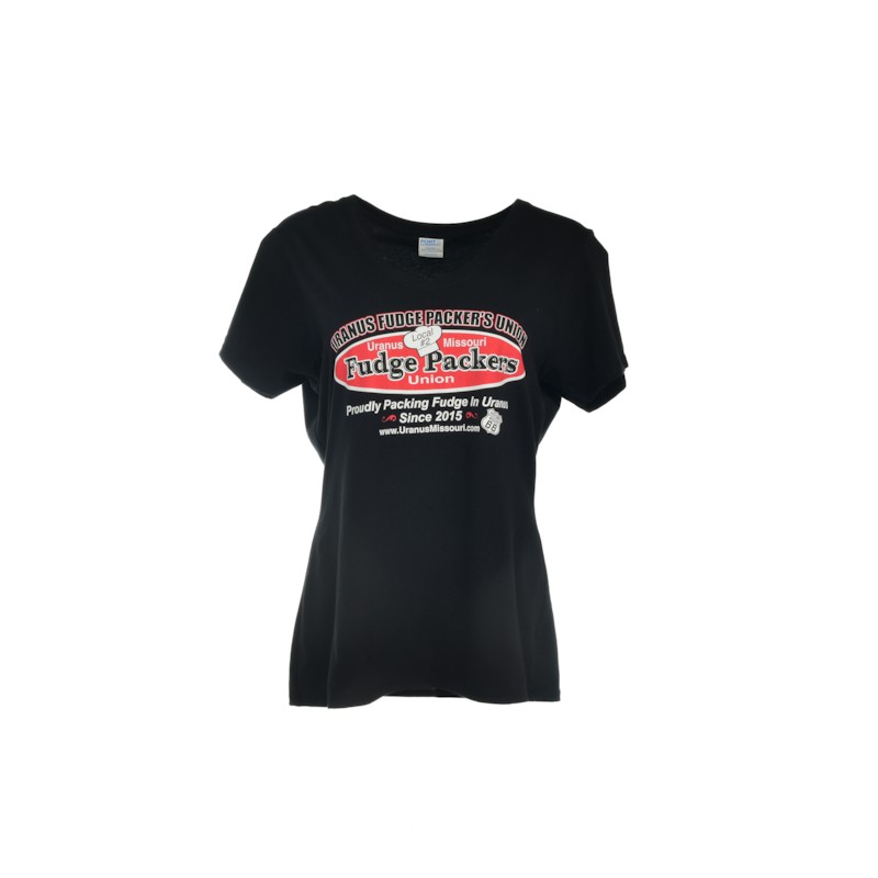 Uranus Apparel fudgepacker-vneck-black 360 Product Photography